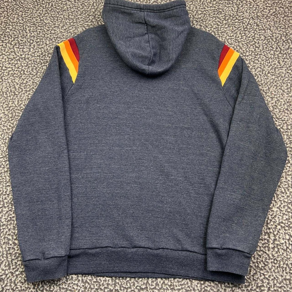 Marine Layer Hoodie Men Large Blue Retro Stripe Sherpa Lined Long Sleeve L - Picture 2 of 7